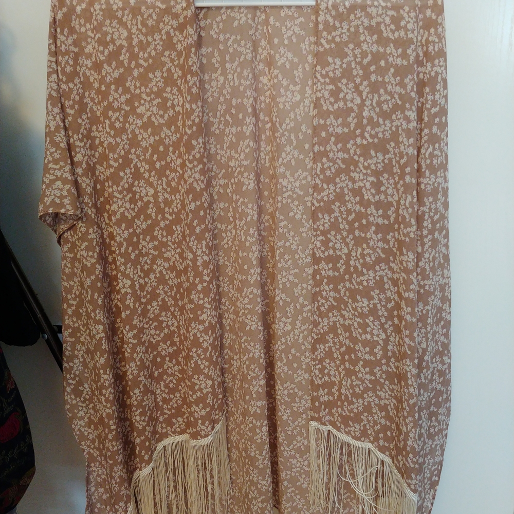 Floral Fringe Kimono
